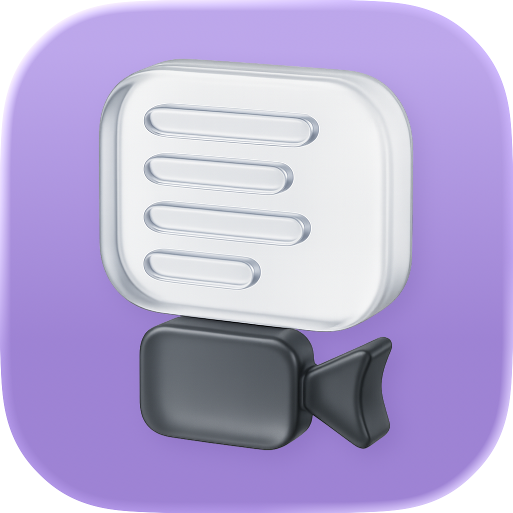 Script Video Teleprompter Icon
